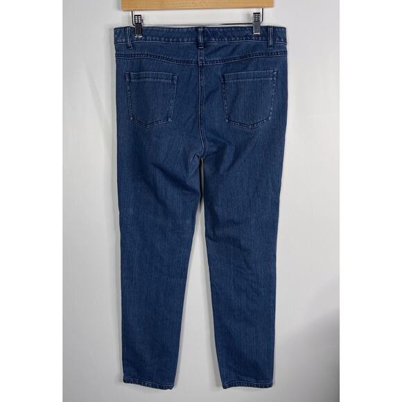 J McLaughlin Womens Size 8 Dark Wash Lexi Skinny Jenas Denim Cotton Stretch - Picture 2 of 11